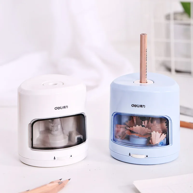 

Deli 0502 Convenient Electric Pencil Sharpener Fast Sharpen Automatic Pencil Sharpener At School Classroom Office Home