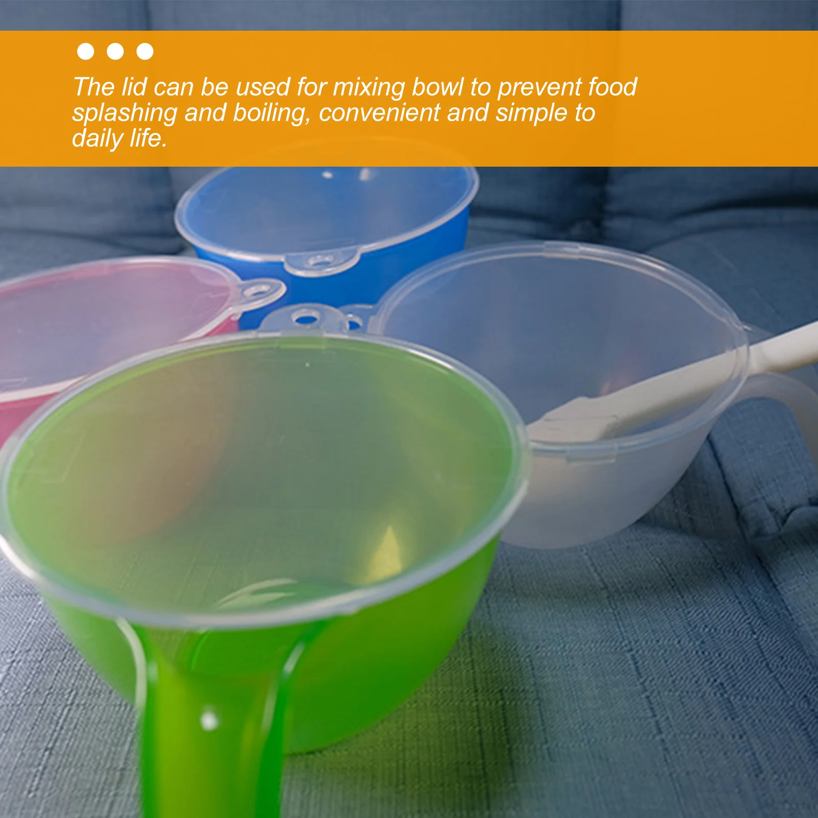 

2Pcs Mixing Bowl Lid Splash Guard Cover Reusable Anti-Splash for Egg Beater Whisk Baking Whisk Splash Guard Mixing Bowl Lid