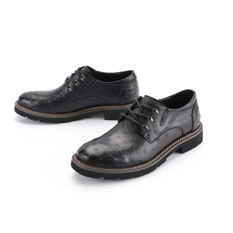 dae South African ostrich shoes  Ostrich leather shoes with fashionable and casual Non-slip  wear resistant men shoes