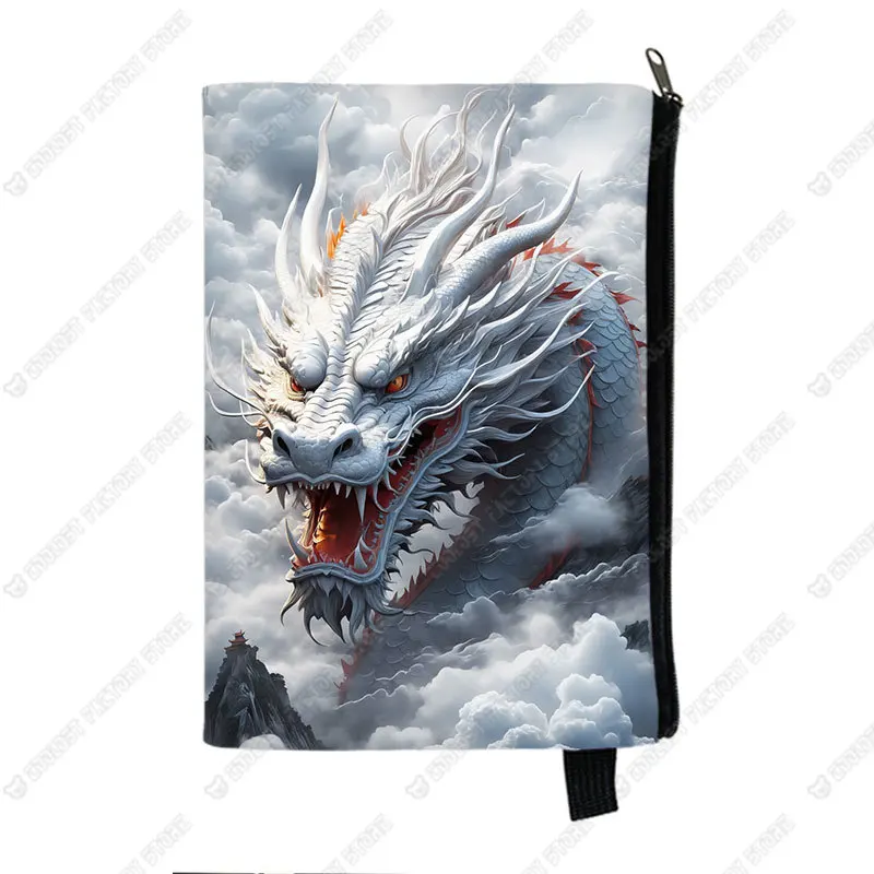 Mysterious Chinese Dragon Pattern Cosmetic Bag Chinese Loong Storage Pouch Travel Toiletries Makeup Organizer