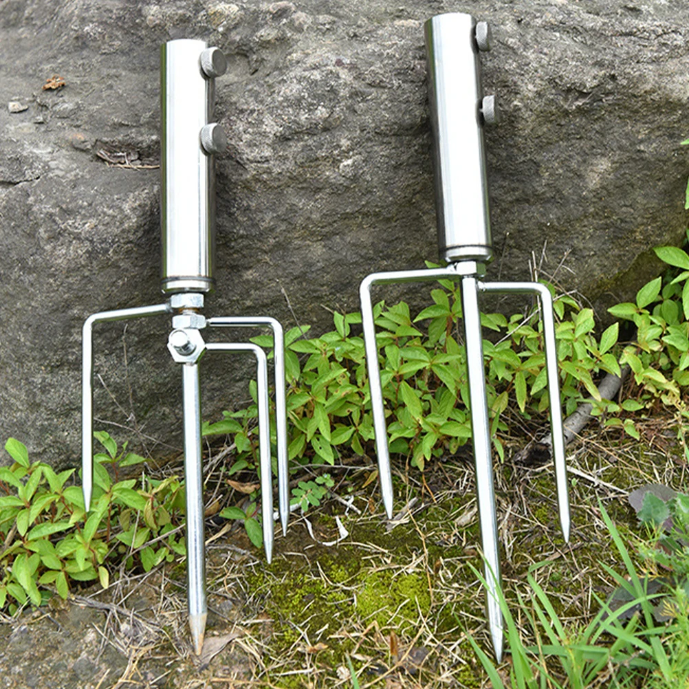 Umbrella Holder Beach Sand Anchor Fishing Bracket Ground Base Stand Heavy Duty Portable Outdoor Lawn Garden