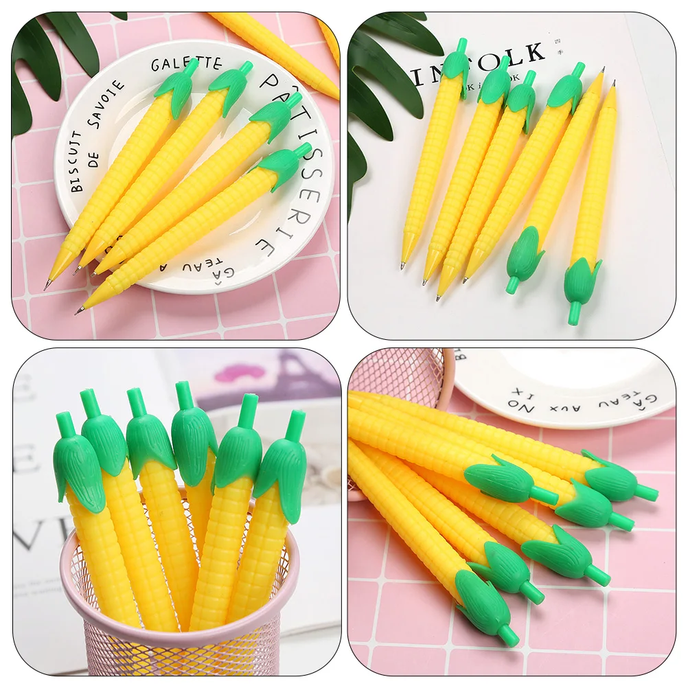 

10pcs Corn Automatic Pencil 0 5mm Mechanical Lead Cartoon s Writing School Supplies Lovely Design Material