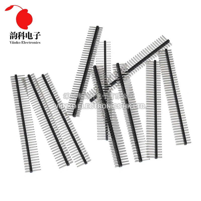 10pcs 1.27mm 40 Pin Male Single Row Pin Header Strip