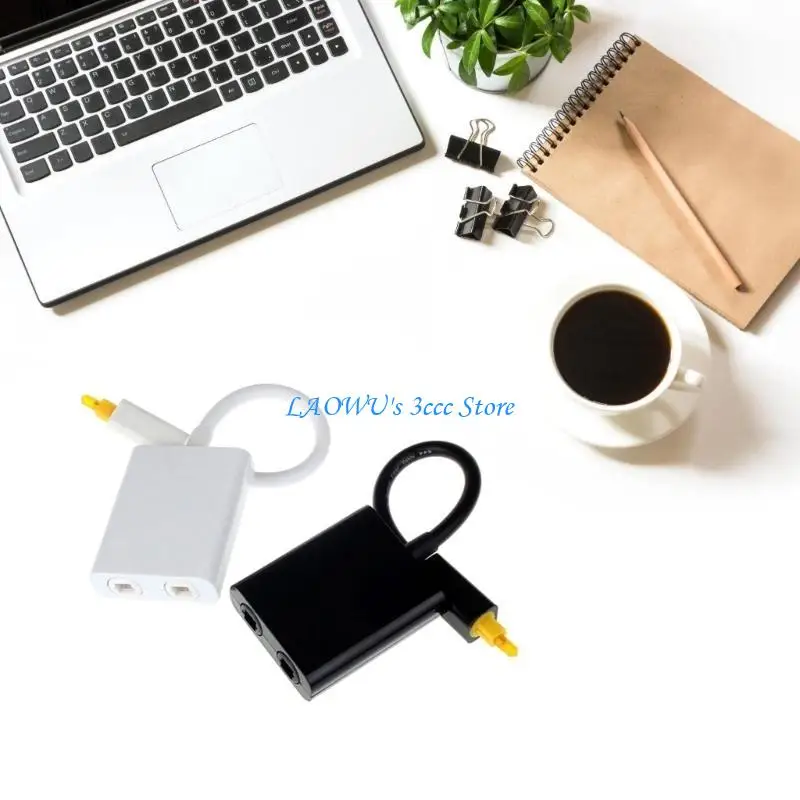 

Y8AD 1 in 2 Out Optical Splitter Digital Auditory Cable Splitter Enhances Sound