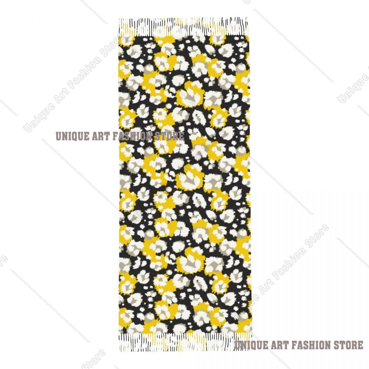 Sciarpa con nappa personalizzata con stampa leopardata Scialli morbidi da donna avvolge le sciarpe autunnali invernali femminili