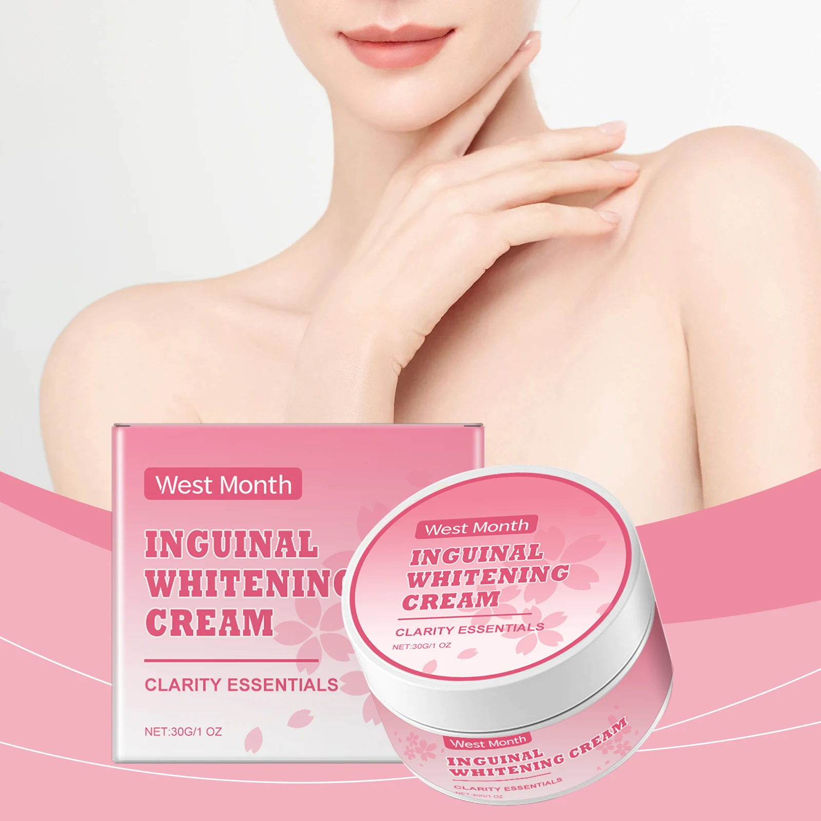Niacinamide Body Whitening Cream For Underarm Bleaching Armpit Lightening Intimate Area Moisturizer Korean Skin Care Product