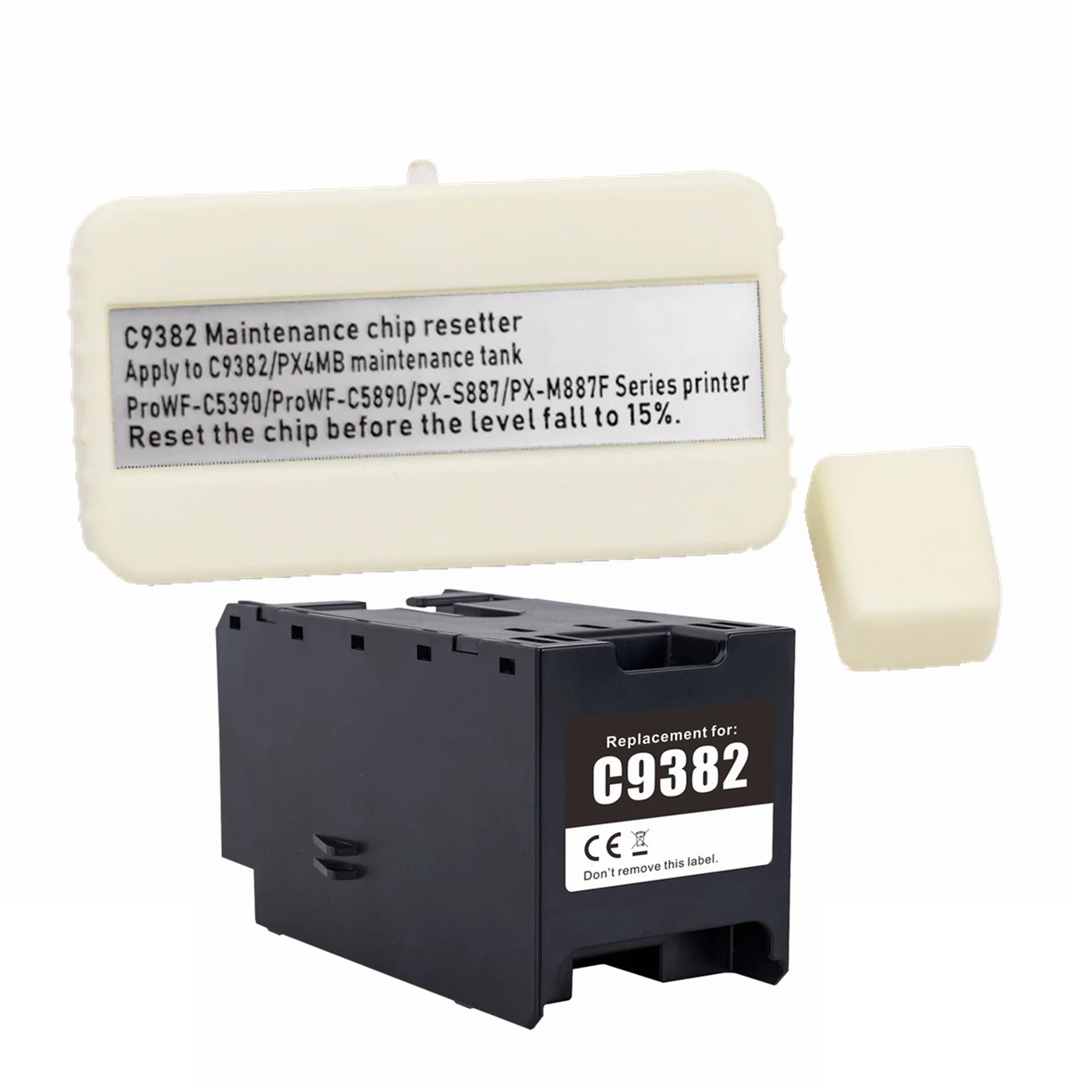 

C9382 Сброс коробки для обслуживания Epson C5310 C5810 C5390 C5890 C5390DW C5890a Чип бака для отработанных чернил декодирование