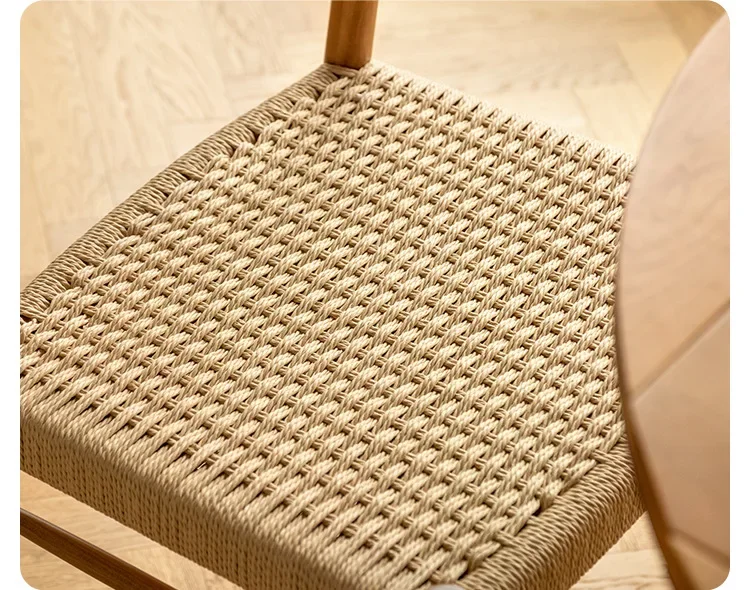 Silla de mimbre nórdica antigua para el hogar, silla de comedor elegante, sillas modernas para habitación, muebles de cuero para cafetería, diseño ligero rosa y blanco