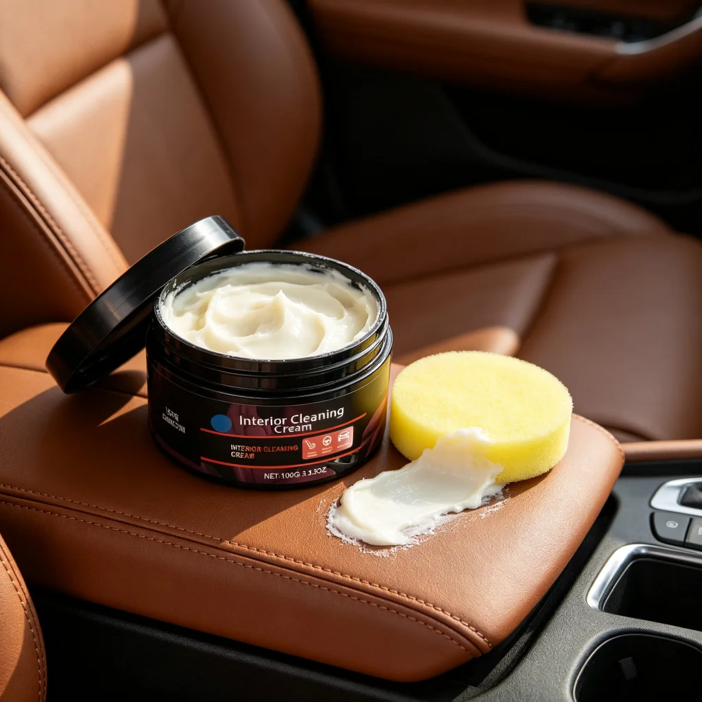Leather Repair Cream for Car Seats Sofa Vinyl Recoloring Balm 50g with Sponge Brush