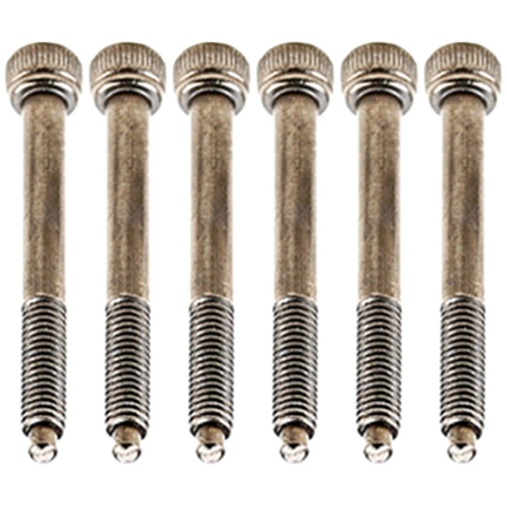

6 Pcs Double-shaking Bridge Accessories Electric Guitar Saddle Bass Pickup Saddles Metal Tremolo Screws Fixed