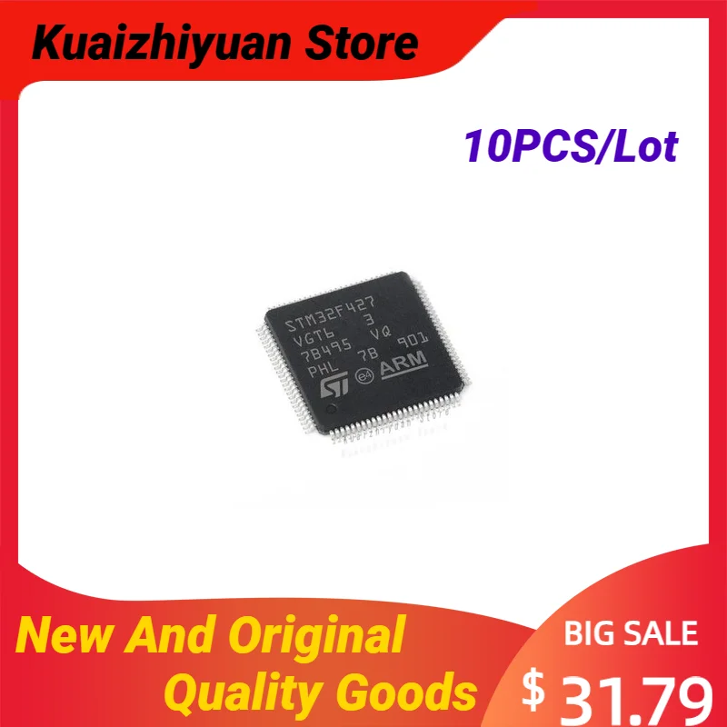 10PCS/Lot New And Original Genuine STM32F427VGT6 LQFP100 High Performance STM32F4 Series Single Microcontroller Quality Goods