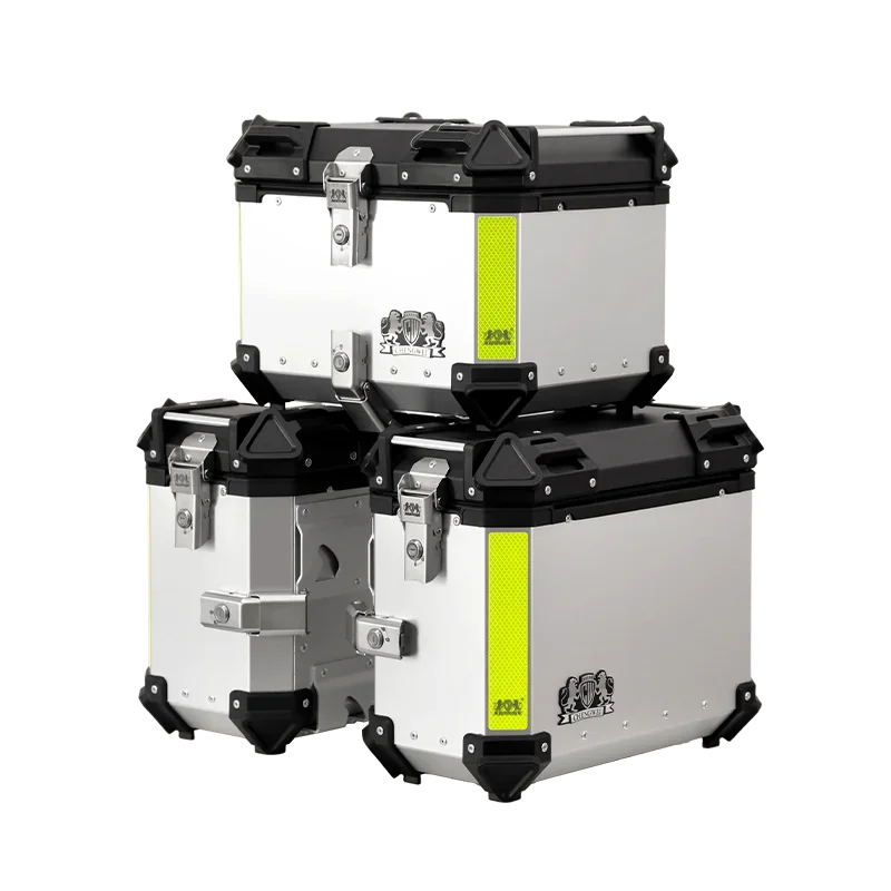 For VOGE 650DS Motorcycle Luggage Set - 32L Aluminum Alloy Side Boxes 45L Tail Box Quick Release Waterproof Storage Modification