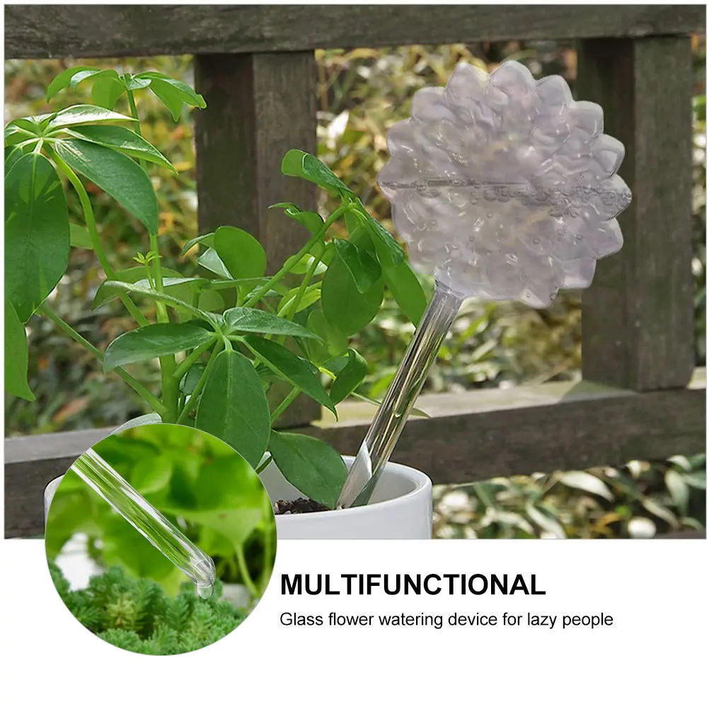 

1Pcs Glass Self-Watering Automatic Irrigation Device Long Tube for Indoor Outdoor Potted, Hanging, Patio Plants Soil Protection