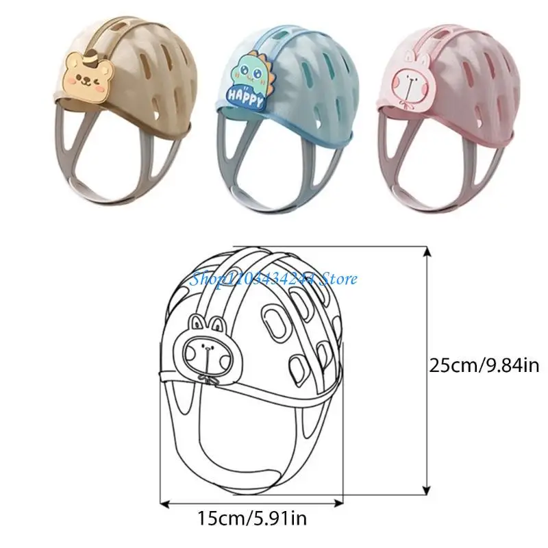 خوذات واقية للرأس للأطفال للزحف لتعلم المشي للأولاد والبنات، قبعة أمان مريحة ومسامية للجنسين