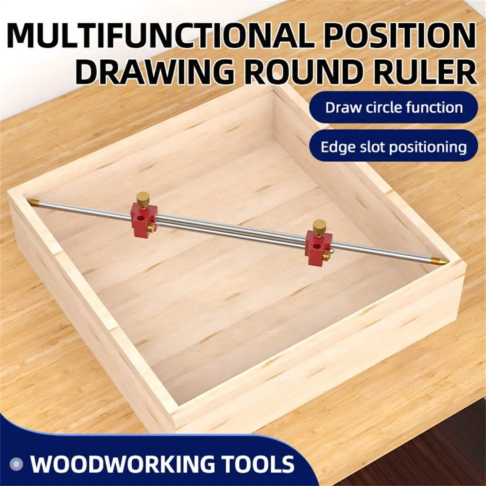 ENJOYWOOD 3 In 1 Modular Bar Gauge Bar Clamping Positioning Compass Tool Woodworking Scribe Circle Drawing Ruler