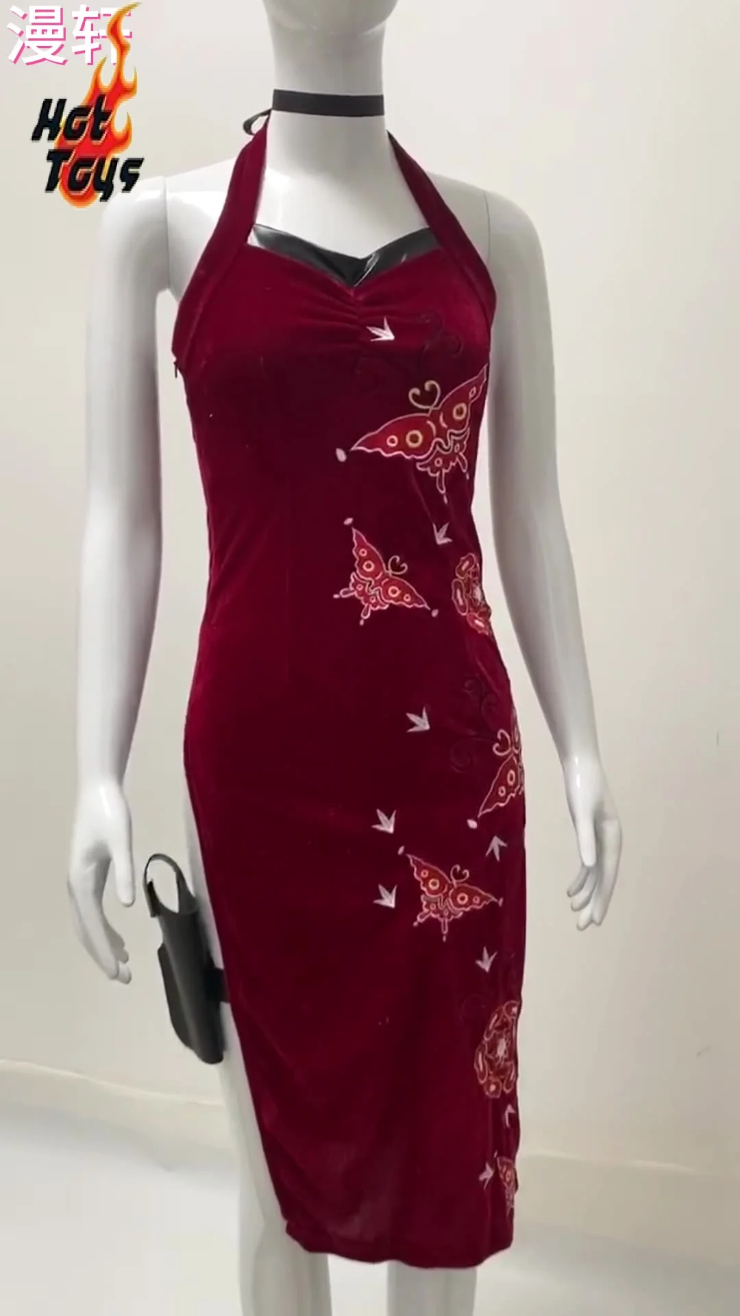 Movie Secret Service Ada Wong Cosplay Dress Uniform Halloween Christmas Women Red Lace Cheongsam Lingerie Suit Cosplay Costume
