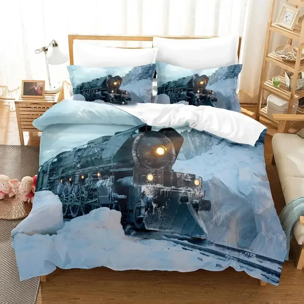 Movie Murder on the Orient Express Comfortable Duvet Quilt Cover Pillowcase Bedding Set Children Bedroom Decoration Home Textile
