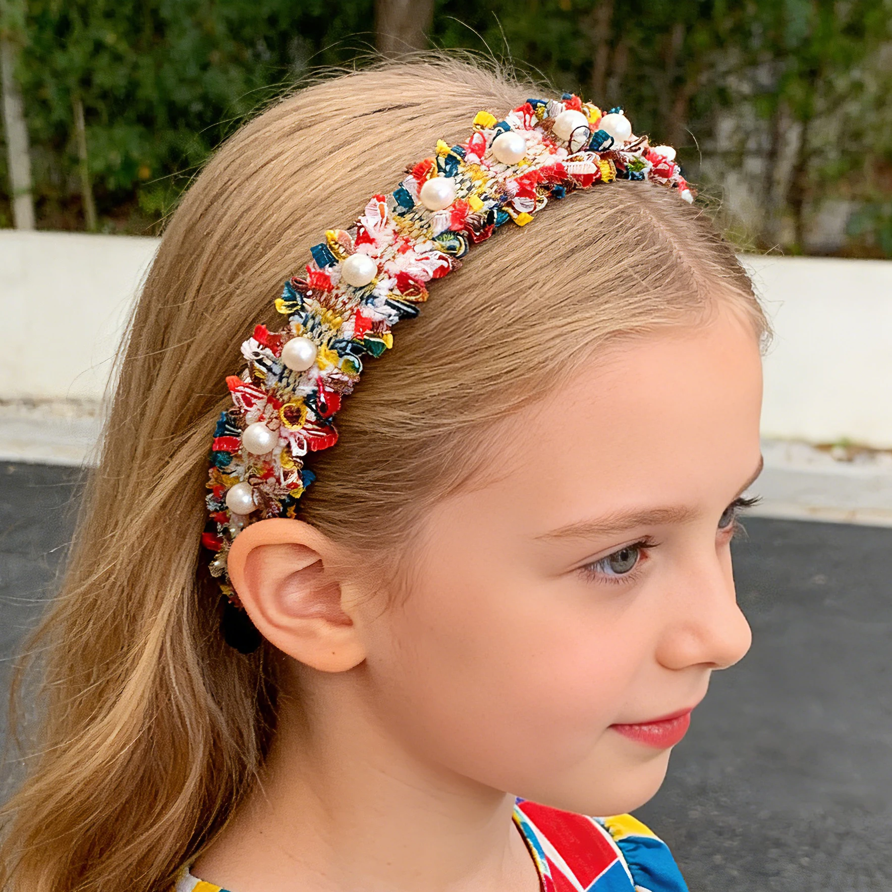 Kleurrijke parel haarband voor - Ethnic Fashion Accessories recensie en prijs