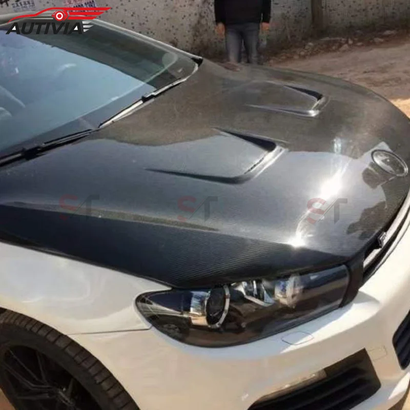 Suitable for Volkswagen Scirocco carbon fiber modification, including engine bay opening, front hood surround, and car fron
