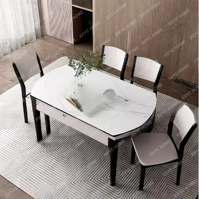 Luxury Folding Dining Table Kawaii Zoom Waterproof Nordic Round Restaurant Tables Living Room White Mesas De Jantar Furniture