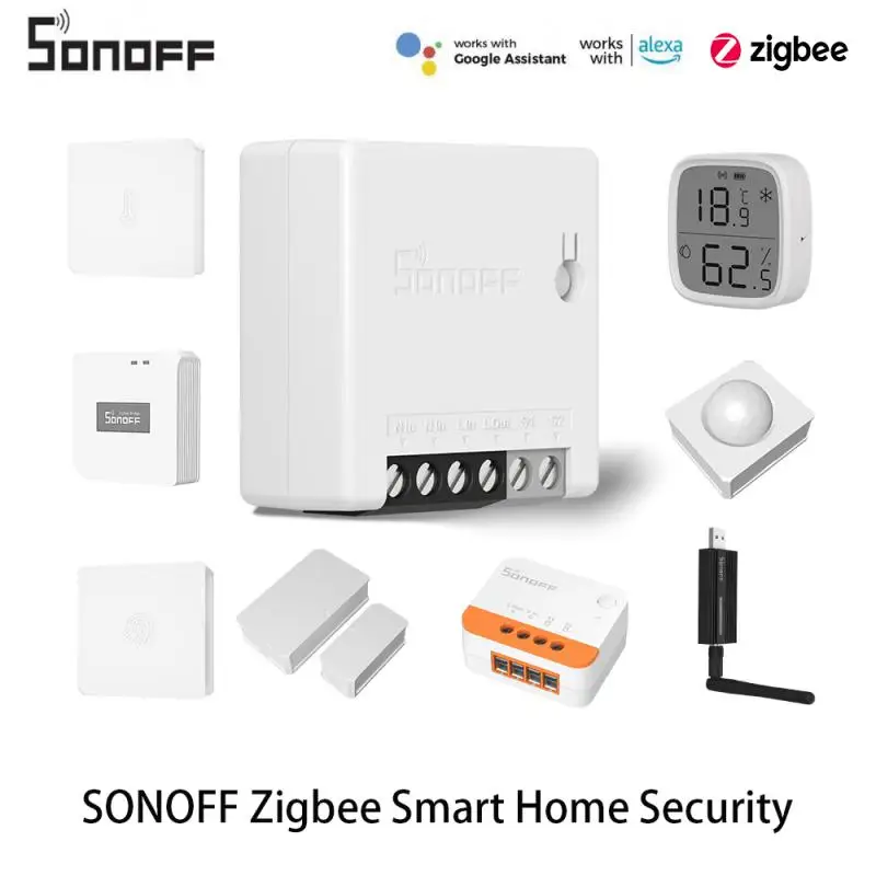 SONOFF ZBBridge-P / SNZB-02 Smart ZigBee Sensor EWeLink APP Wireless Remote Control Smart Home Work With Alexa Google Home