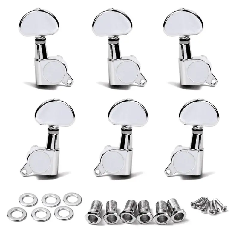 Guitar String Tuning Pegs Machine Heads Tuners 3L 3R Electric Acoustic Guitar Parts Replacement Set with Mounting Dropship