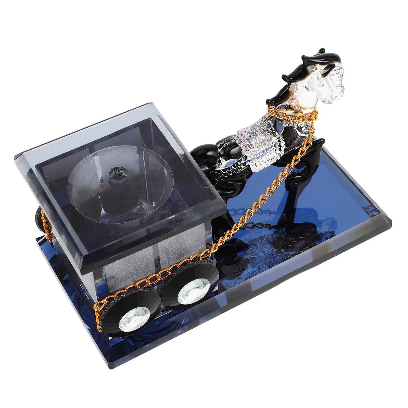 

Crystal Horse Carriage Perfume Holder Elegant Desktop Decoration Romantic Home Ornament Wedding Anniversary Present