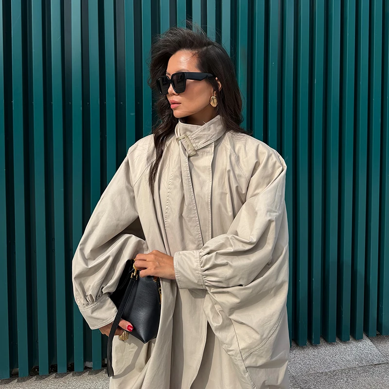 Damen-Windbreaker mit Kordelzug, tailliertem Schnitt, elastischen Ärmelbündchen, kurzem Trenchcoat, Rüschensaum, kurzer Bomberjacke, Streetwear-Oberbekleidung – Detail 9