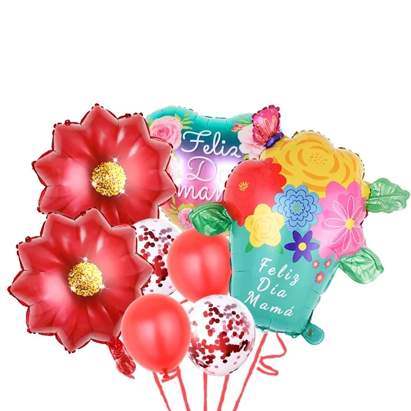 Disney Mother's Day Party Flower Garden Apron Theme Love Balloon Set Decoration