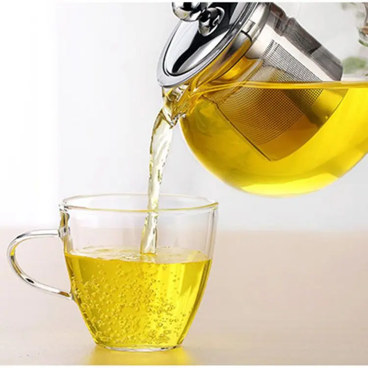 High quality Heat Resistant Glass Tea Pot,Chinese Flower Tea Set Puer Kettle Coffee Teapot Convenient With Infuser Office Home