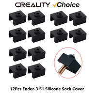 CREALITY 3D 12PCS Heated Block Silicone Sock Cover, Ender-3 S1 Plus, Ender-3 S1 Pro, Sermoon V2 Printer, CR-10 Smart Pro