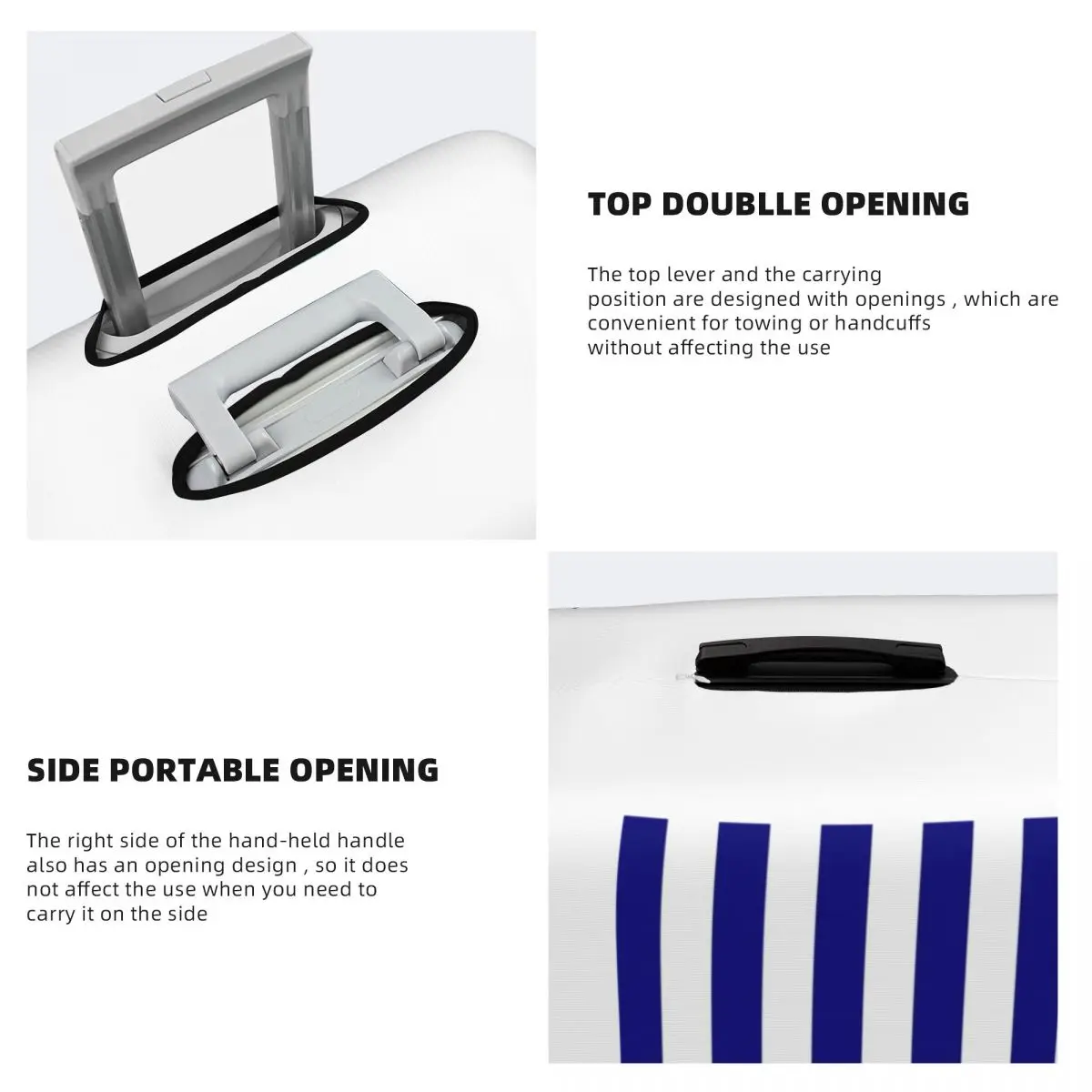 그리스 그리스 국기 가방 커버 보호 18-32인치용 탄성 여행용 수하물 보호 커버