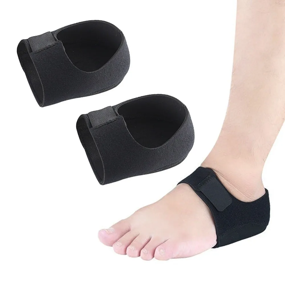 U-Shaped Silicone Gel Plantar Fasciitis Insoles Adjustable Shock Absorption Heel Spur Support Prevent Slipping Heel Cups