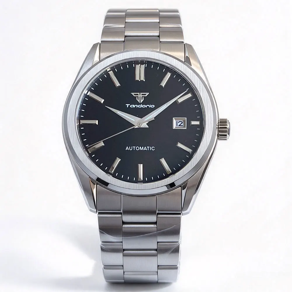 Tandorio 38mm Mechanical Men Watch Miyota 8215 Automatic Movement 316L Stainless Steel Sapphire Glass 200m Waterproof Watch