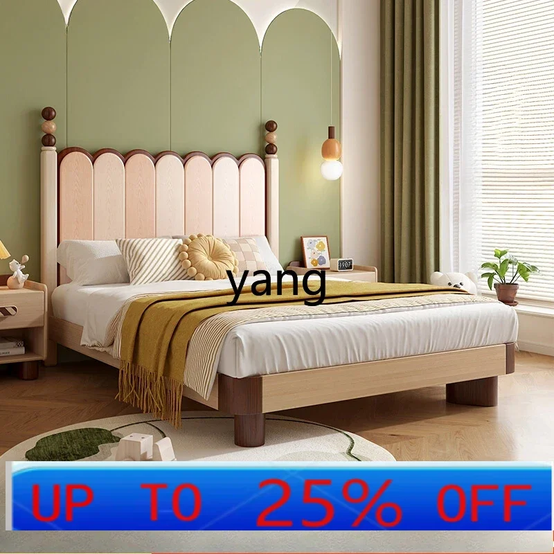 

LH bed full solid wood bedroom small apartment boys and girls 1m 5 single bed