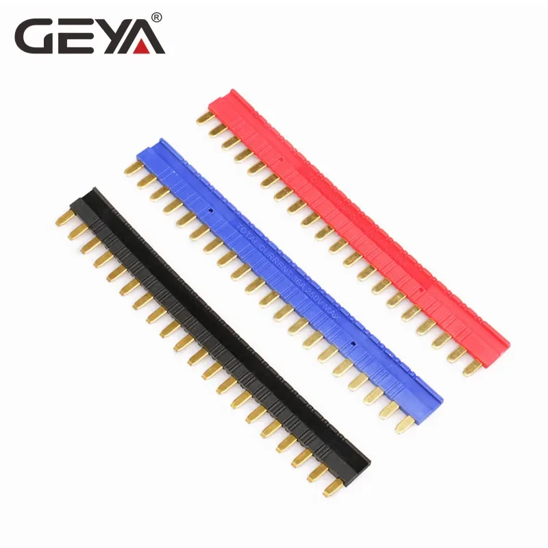 1PCS/5PCS/10PCS GEYA 41F Slim Relay Module Shorting Bar Busbar Jumper Fast Wiring Plate Black Red Blue