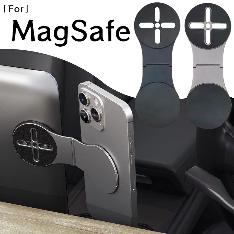 MagSafe-soporte magnético de escritorio para teléfono móvil, plegable, para coche, portátil