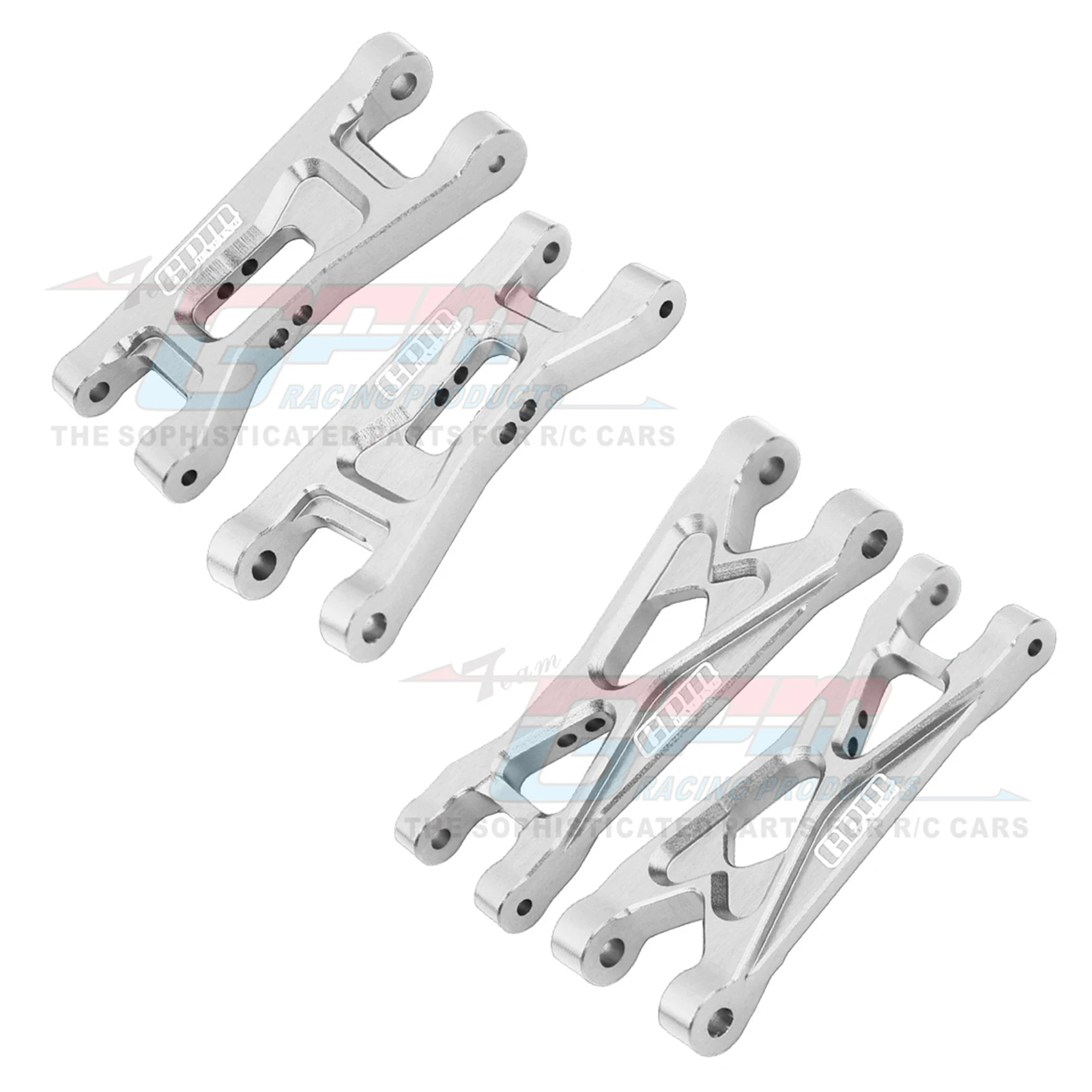 Brazos inferiores delanteros y traseros de aleación GPM 7075 para LOSI 1/24 Micro-B Buggy RTR LOS00007