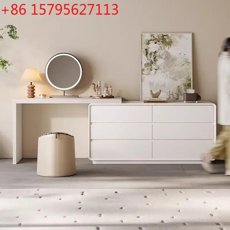 Solid wood paint dresser bedroom bedside integrated makeup table storage chest