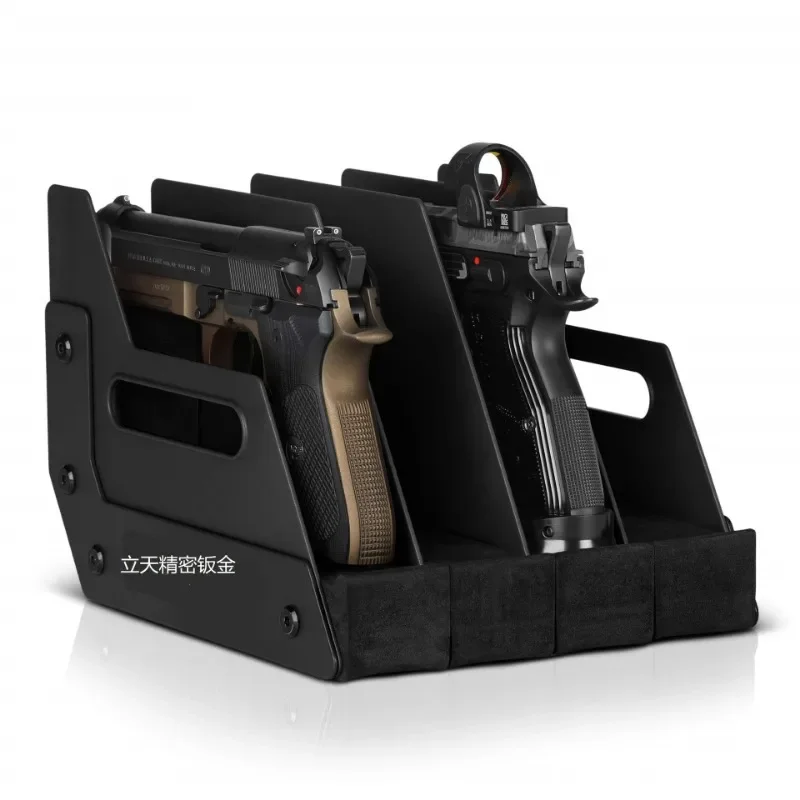 越境売れ筋ピストルディスプレイスタンドおもちゃの銃収納ボックスEVAフォームインナーサポート4グリッドピストル収納ラック