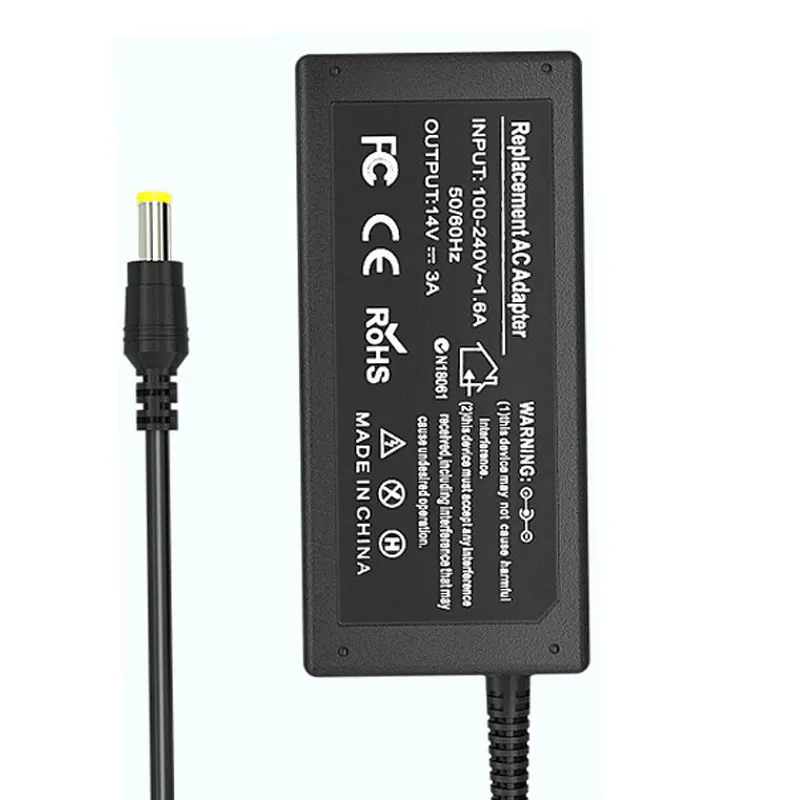 Samsung用電源アダプター充電器,14v,3a 6.5x4.4mm,1702fp,1900fp,交換用