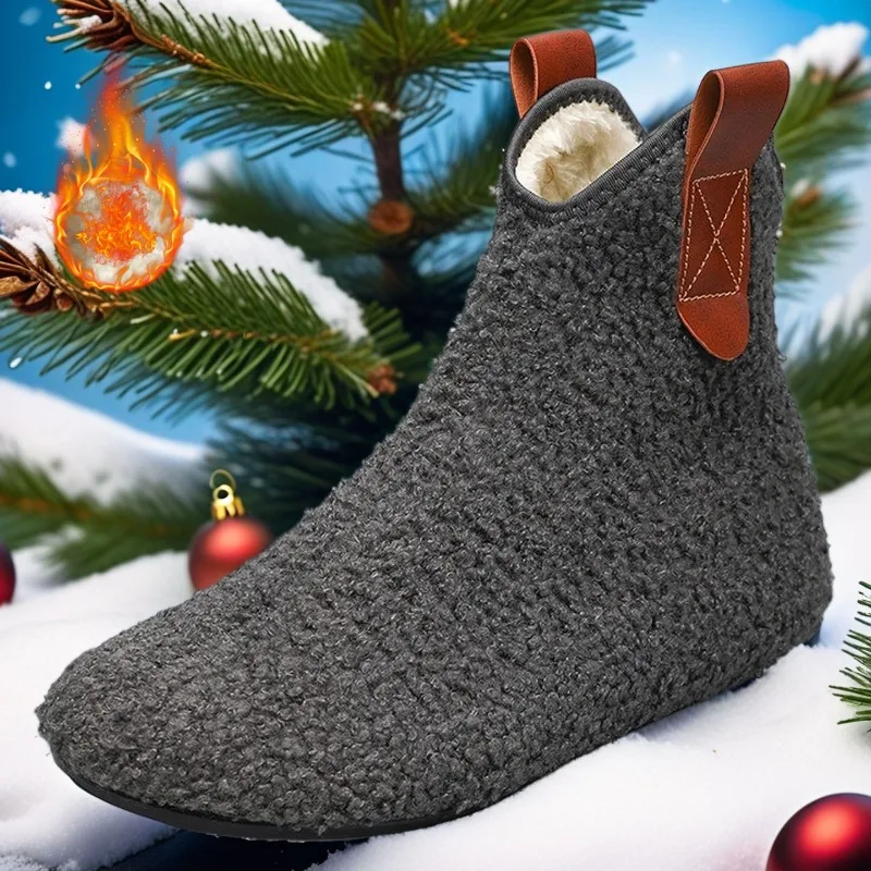 

MAEDEF Mens Cotton Shoes Male Slippers Men Home Shoe Thin Bottom Soft Comfortable Plush Casual Shoes Soft Warm Slipper Man Shoes