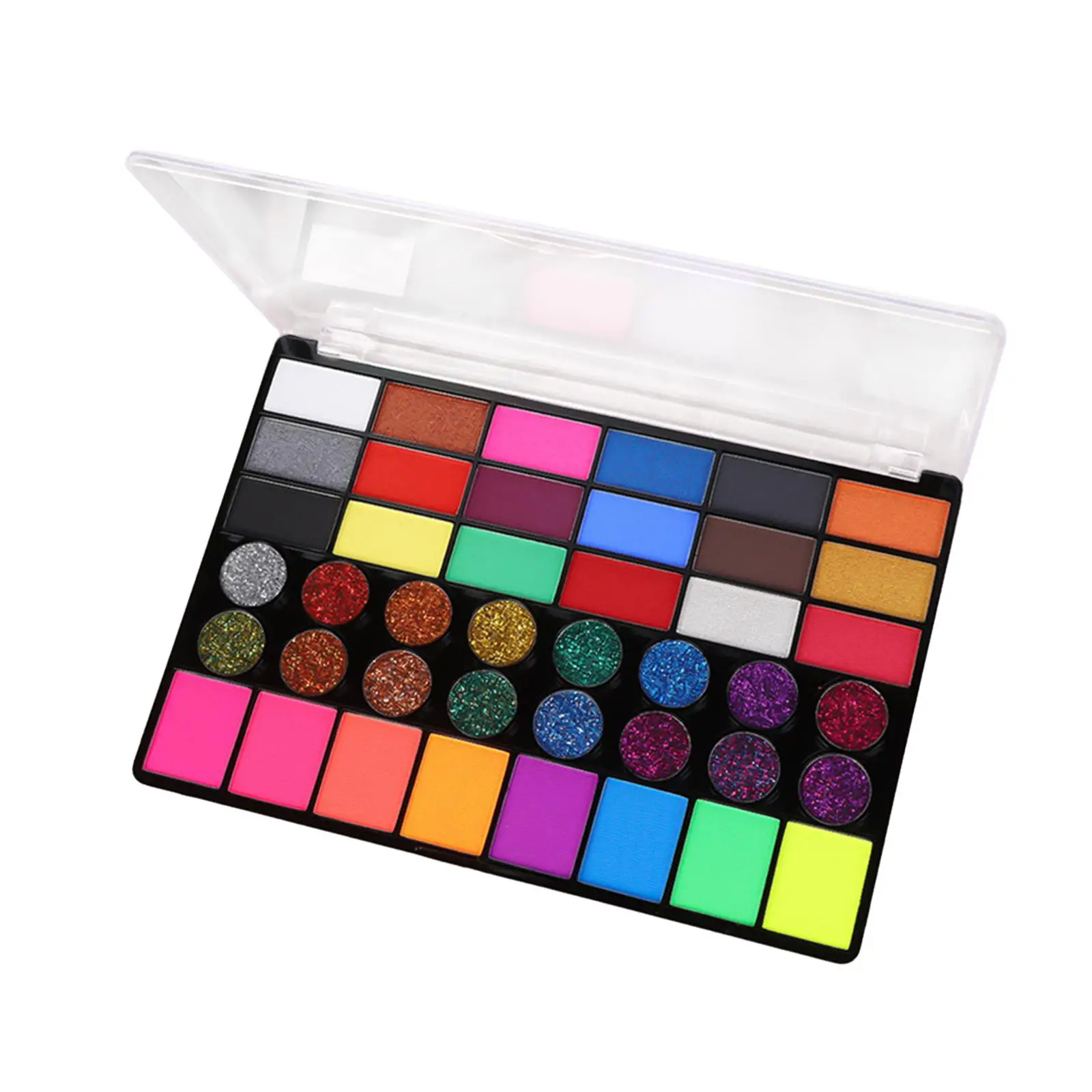 طلاء الوجه والجسم 42 دهانات مائية لوحة وجه ملونة قابلة للغسل للحفلات المسرحية متعددة الوظائف احترافية