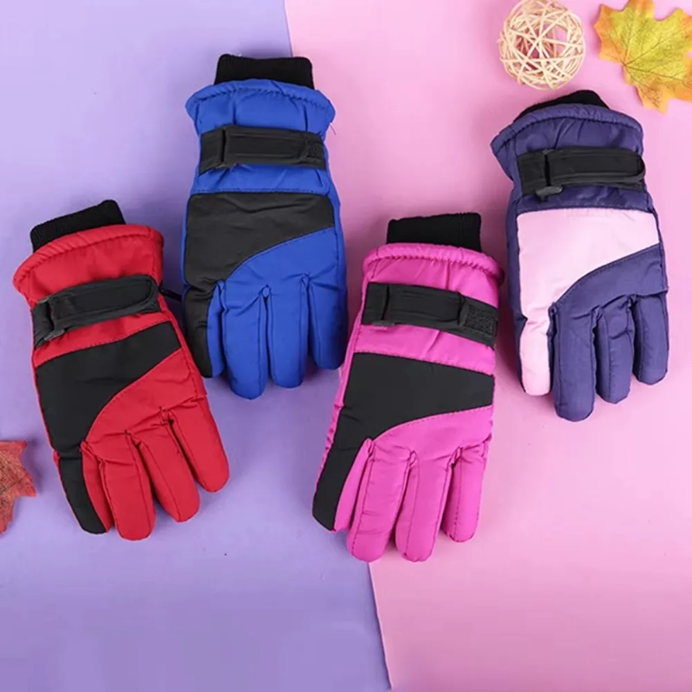 High Quality Waterproof Kids Ski Gloves Thicken Warm Children Gloves Non-slip Winter Mittens