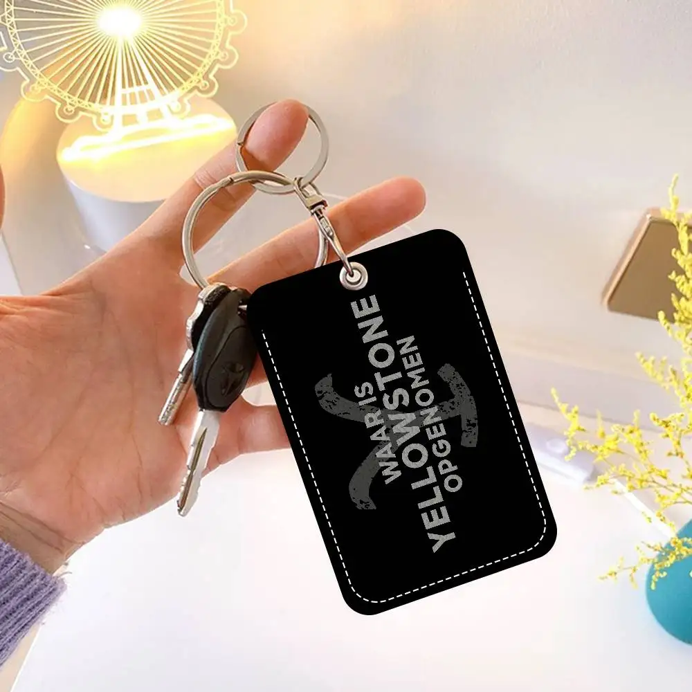 Y-Yellowstone D-Dutton R-Ranch حامل المفاتيح مع سلسلة المفاتيح لبطاقة الوصول وبطاقة الائتمان معرف البنك بطاقة واقية #2