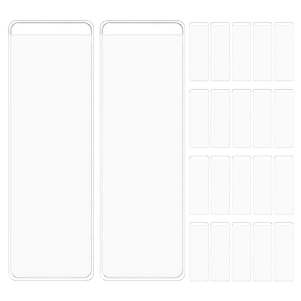 40 Sets Sticky Index Tab Credit Card Organizer Adhesive Pockets Clip Clear Sleeves Paper