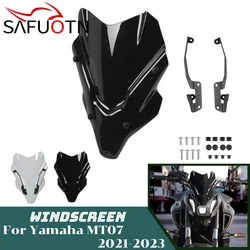 for MT-07 Windshield Windscreen for Yamaha MT07 2021-2024 2023 MT 07 Motorcycle Front Wind Deflector Screen Shield Accessories