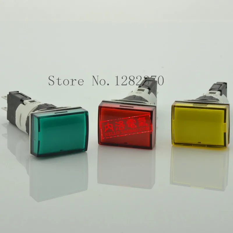 [ZOB] Imported original 16mm LED rectangular XB6DV * BB 12V~ 24V  --10pcs/lot