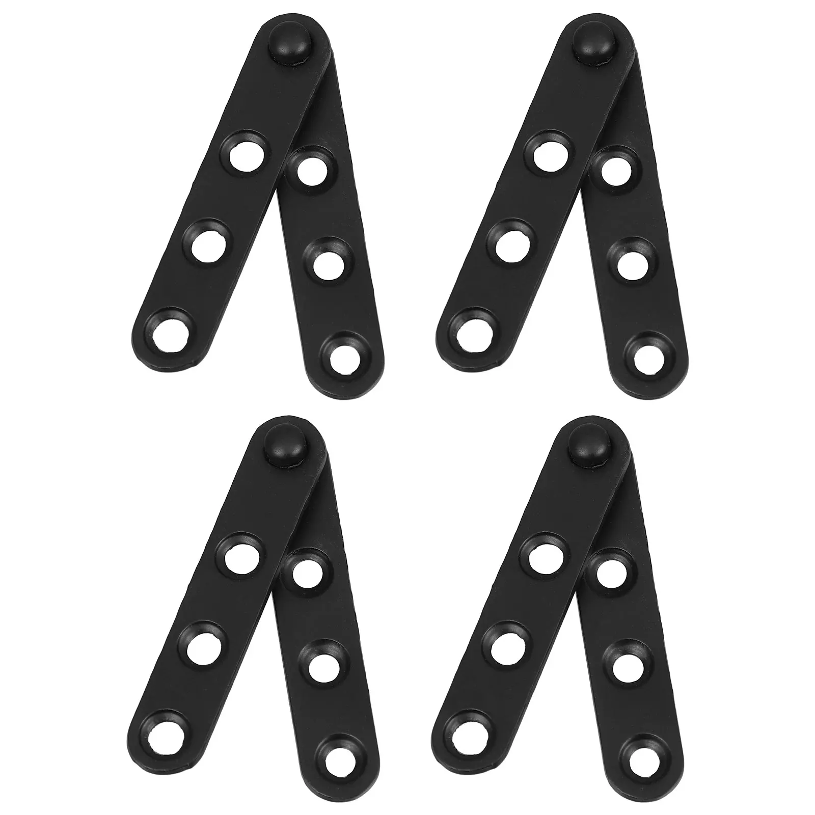 

4PCS Stainless Steel Hidden Hinges Black Flat Brackets for Door Window Cabinet Furniture Easy Installation Wide Applications