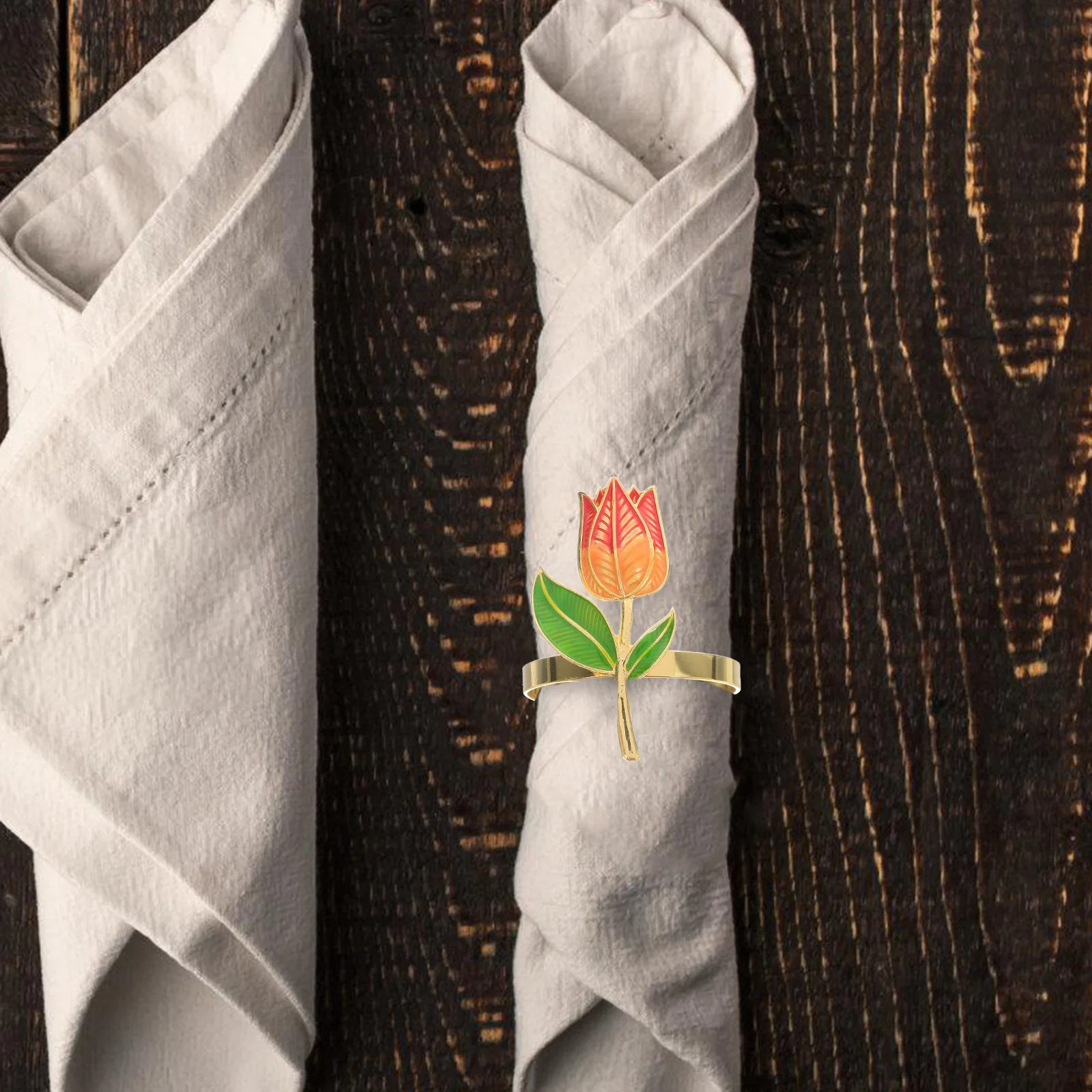 

6 шт., металлические кольца для салфеток из цинкового сплава, форма цветка, креативные пряжки для салфеток, свадебная вечеринка, банкет, декор для обеденного стола